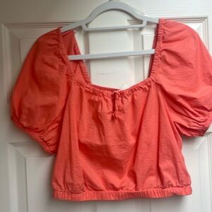 Orange crop top